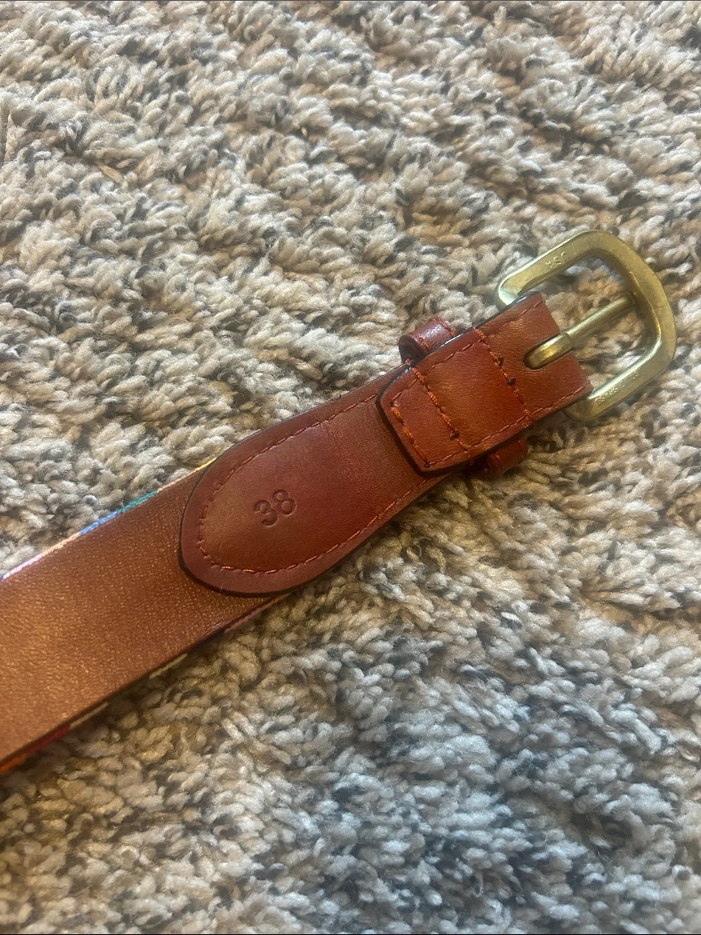 Smathers & Branson Parsons Stripe Needlepoint Belt